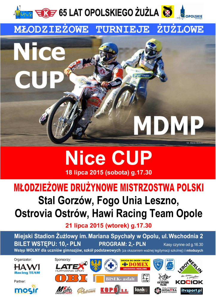 Plakat NICE CUP i MDMP