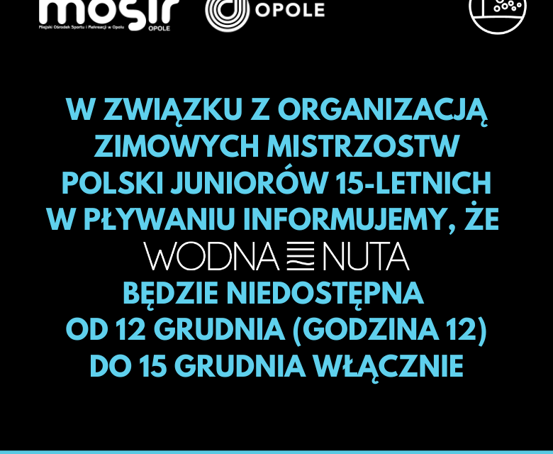 Zimowe Mistrzostwa Polski – dostępność Wodnej Nuty